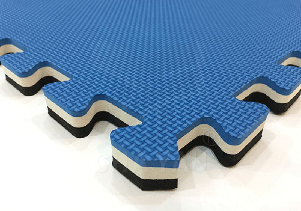 三層運動墊-藍/黑